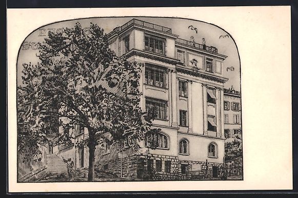 Cartoline postali: Neuchatel, Pensionnat de jeune filles Le – Usato da Berlin venduto da bartko-reher