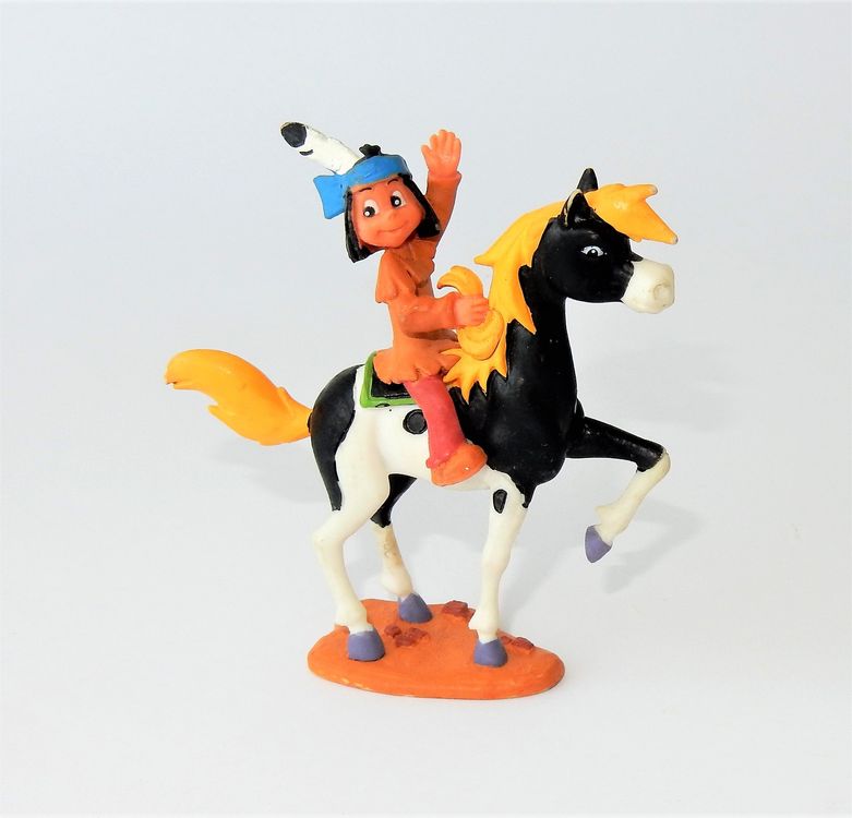 Figurines En Plastique - FIGURINE YAKARI A CHEVAL SUR PETIT TONNERRE Bully 2011 Derib 2097971910