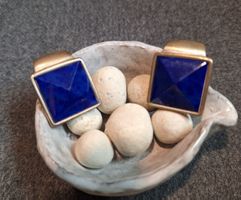 Ohrclips Lapis Lazuli Silber 925 sehr guter Zustand