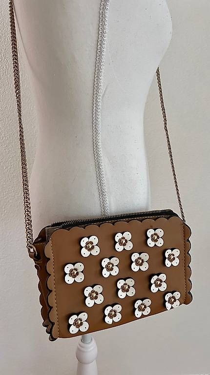 Borse da donna: Tasche gold/braun/weiss mit Blumen – Usato da Volketswil venduto da oli_l2zq