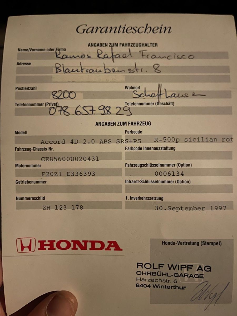 Honda Automobili: Honda Accord 2.0 LS – Usato da Tamins venduto da Shjbu 9