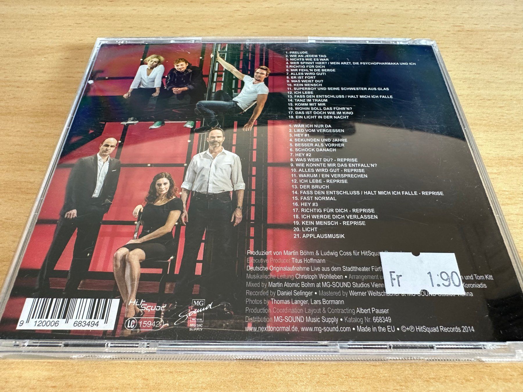 CD: Next To Normal (Deutche Originalaufnahme Live) - 2 CD – Usato da Rikon im Tösstal venduto da Alpenmutz 1