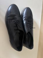 Schwarze Leder Schnürschuhe Gr. 39 für Damen, top Zustand
