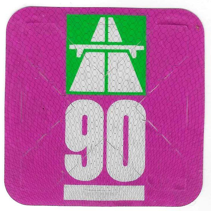 Vignette autostradali: Vignette 1990, gebrauchte Autobahnvignette 90 – Usato da Bülach venduto da gmstart 1