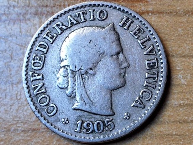 Tutti le monete: 5 Rappen 1905 – Usato da Münchenstein venduto da purbach1 6