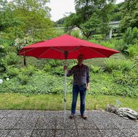 Sonnenschirm Glatz 200 cm rund – Farbe rot 162 fabrikneu