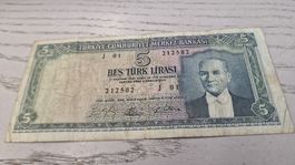 5 Türk Lirasi 1930 banknote guter Zustand
