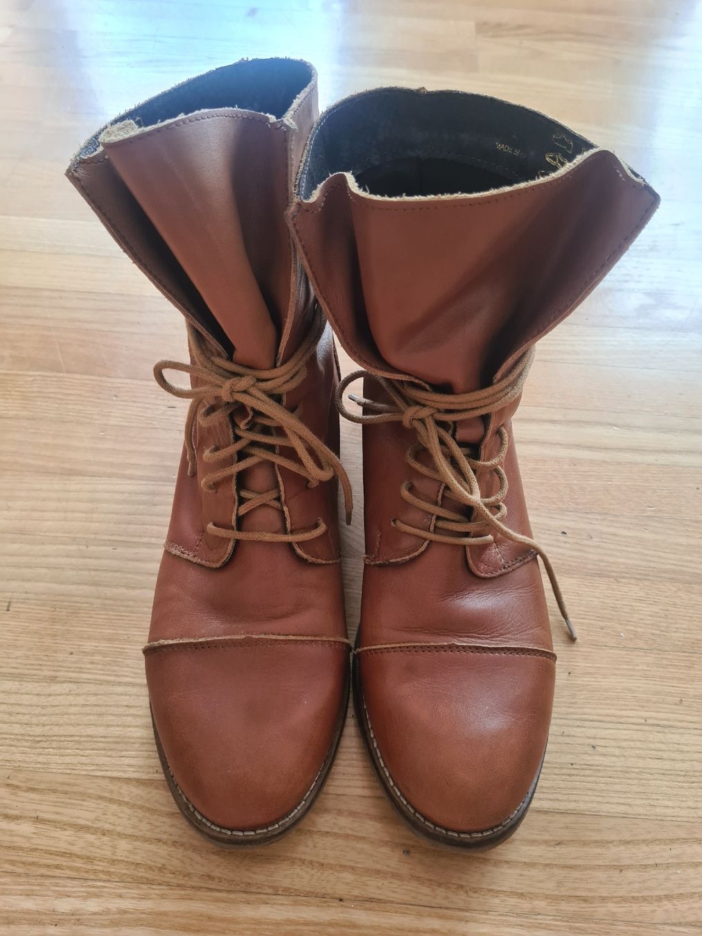 Scarpe da donna: Stiefeletten, Leder, cognac, gr. 40 – Usato da Steinhausen venduto da MilaB