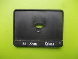 Velo Nummernhalter Velohändler Ed. Senn Kriens