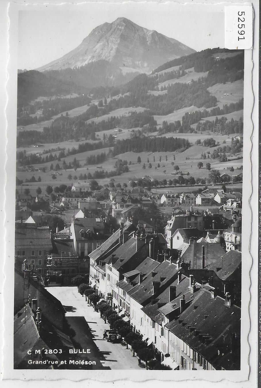 Cartoline postali: Bulle - Grand'rue et Moleson – Usato da Ettingen venduto da Kartenplanet