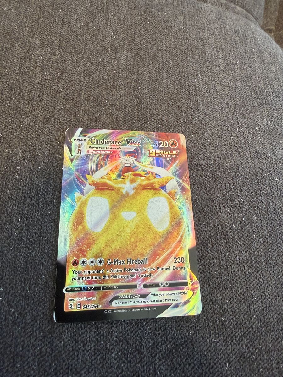 Pokémon Carte collezionabili: Pokémon Cinderace VMAX 045/264 – Usato da Liestal venduto da arl_6tv7