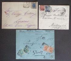 ITALIA: 6 invii postali degli anni 1897–1967