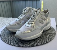 Hogan Sneaker Grösse 38, Weiss Silber, sportlich-elegant