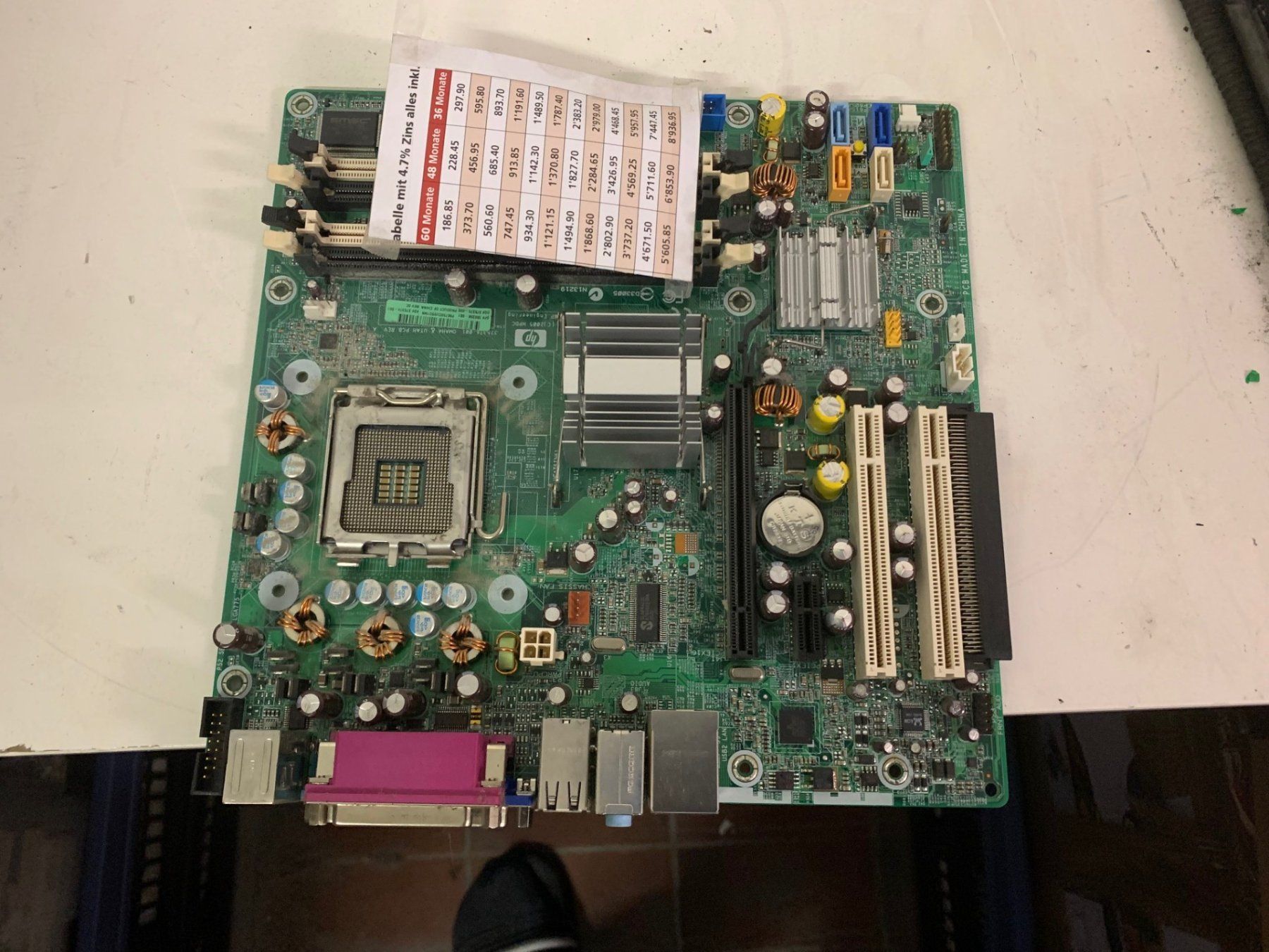 Hewlett Packard Mainboards: HP Mainboard / Motherboard - – Defekt aus Emmen von newdeal1970 3