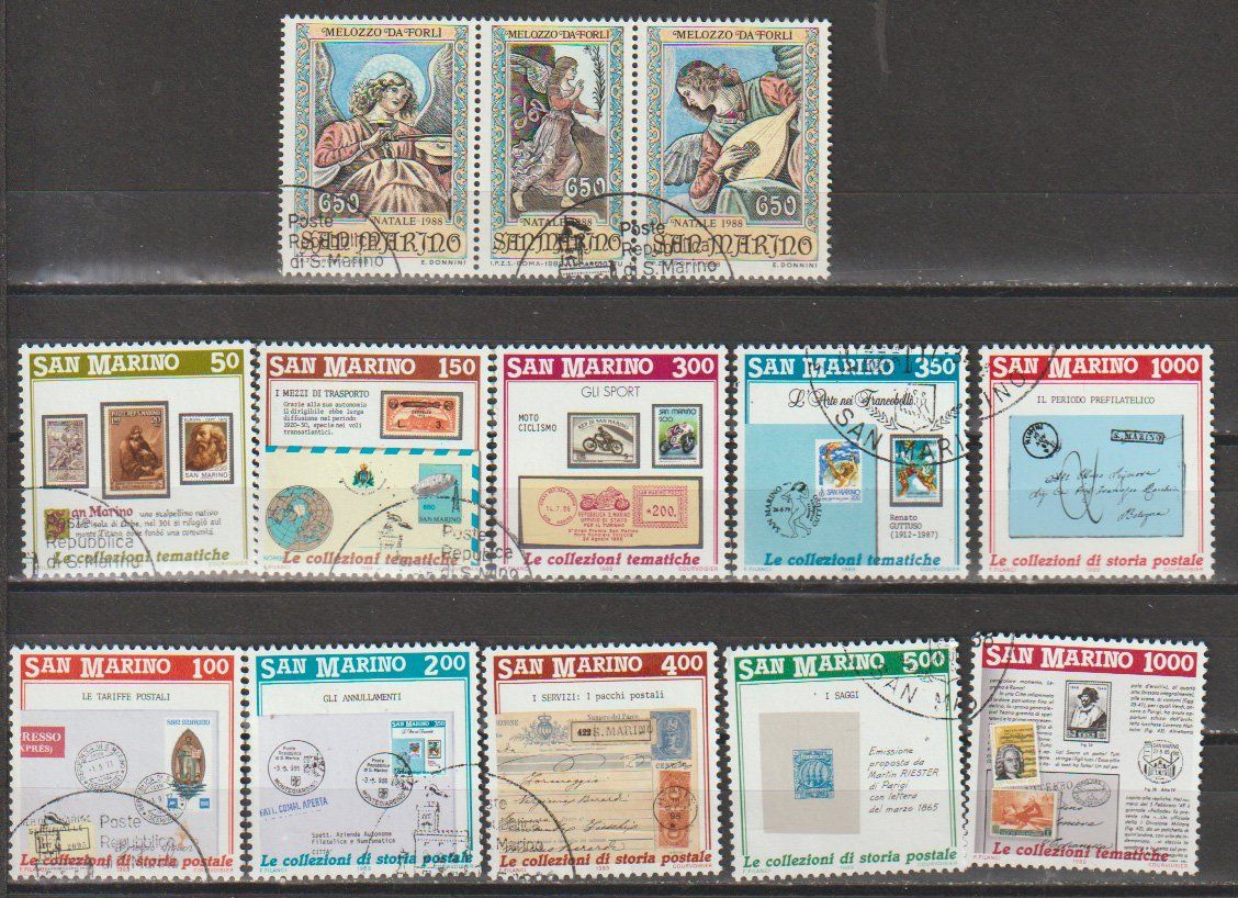 Tutti i francobolli: Saint-Marin collection lots divers 1985-1997 – Nuovo e nell'imballaggio originale da Crans-Montana venduto da kira56
