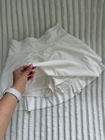 Tennis Skirt White Pleated With Shorts S