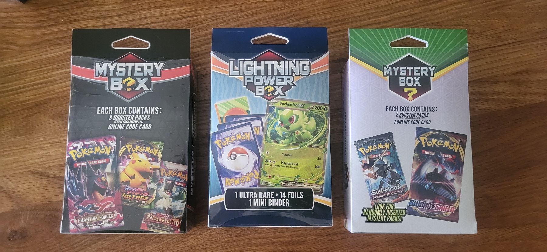 Pokémon Carte collezionabili: 2x Pokemon Mystery Box e 1x Lightning Power Box – Nuovo e nell'imballaggio originale da Winterthur venduto da VZ123 1
