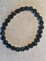 Schönes Obsidian Armband, facettierte Perlen