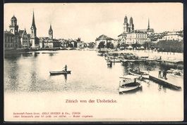 Zürich, Uferpartie von der Utobrücke a