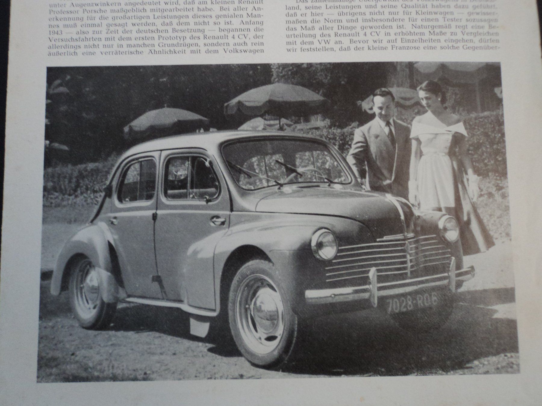 Renault Documenti: Prospekt Testbericht Renault 4CV 1952 – Usato da Schwarzenburg venduto da modelCARama 1