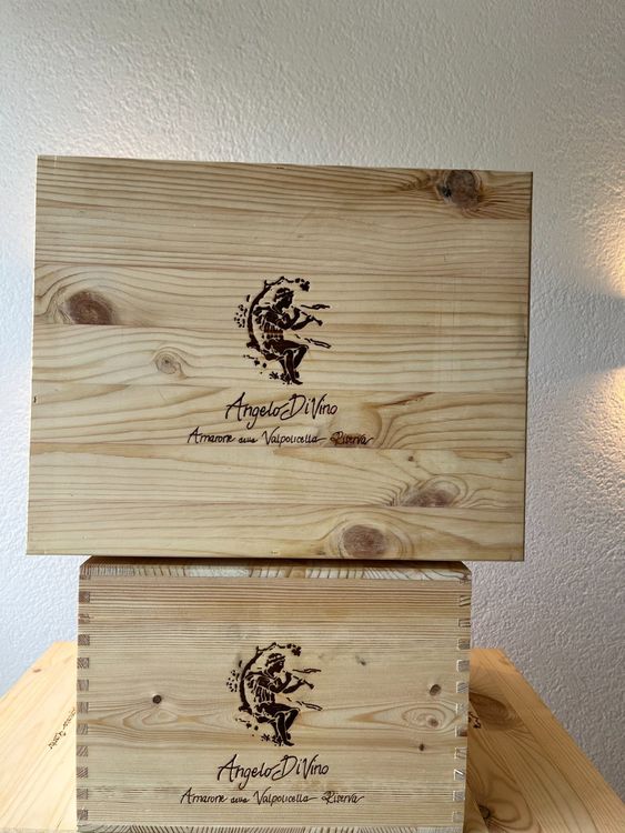 Tissting Holzkiste Für Weinflaschen – Mit Vintage-Druck, Ca. 35,5 X 13,5 X 13 Cm, Geschenkverpackung Für Wein