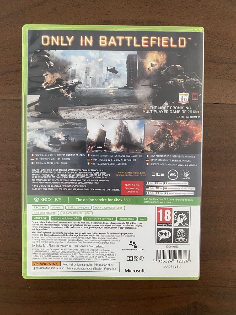 Microsoft Giochi: Battlefield 4 für Xbox 360 – Usato da Thunstetten venduto da Virus_33 2