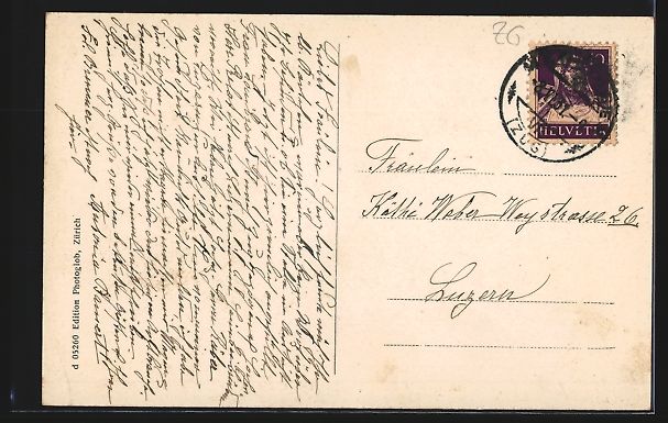 Cartoline postali: Menzingen, Dorfansicht mit Erholungsheim – Usato da Berlin venduto da bartko-reher 1