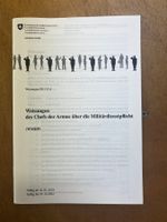 Schweizer Armee Reglement 90.112 Weisung Militärdienstpflich