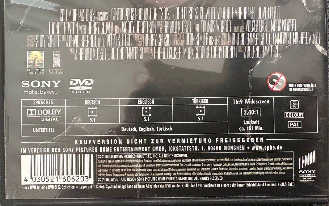 Alle DVDs: 2 DVDs - 2012 & 2012 Doomsday - Roland Emmerich 👍 – Gebraucht aus Beringen von Mantafisch1 2