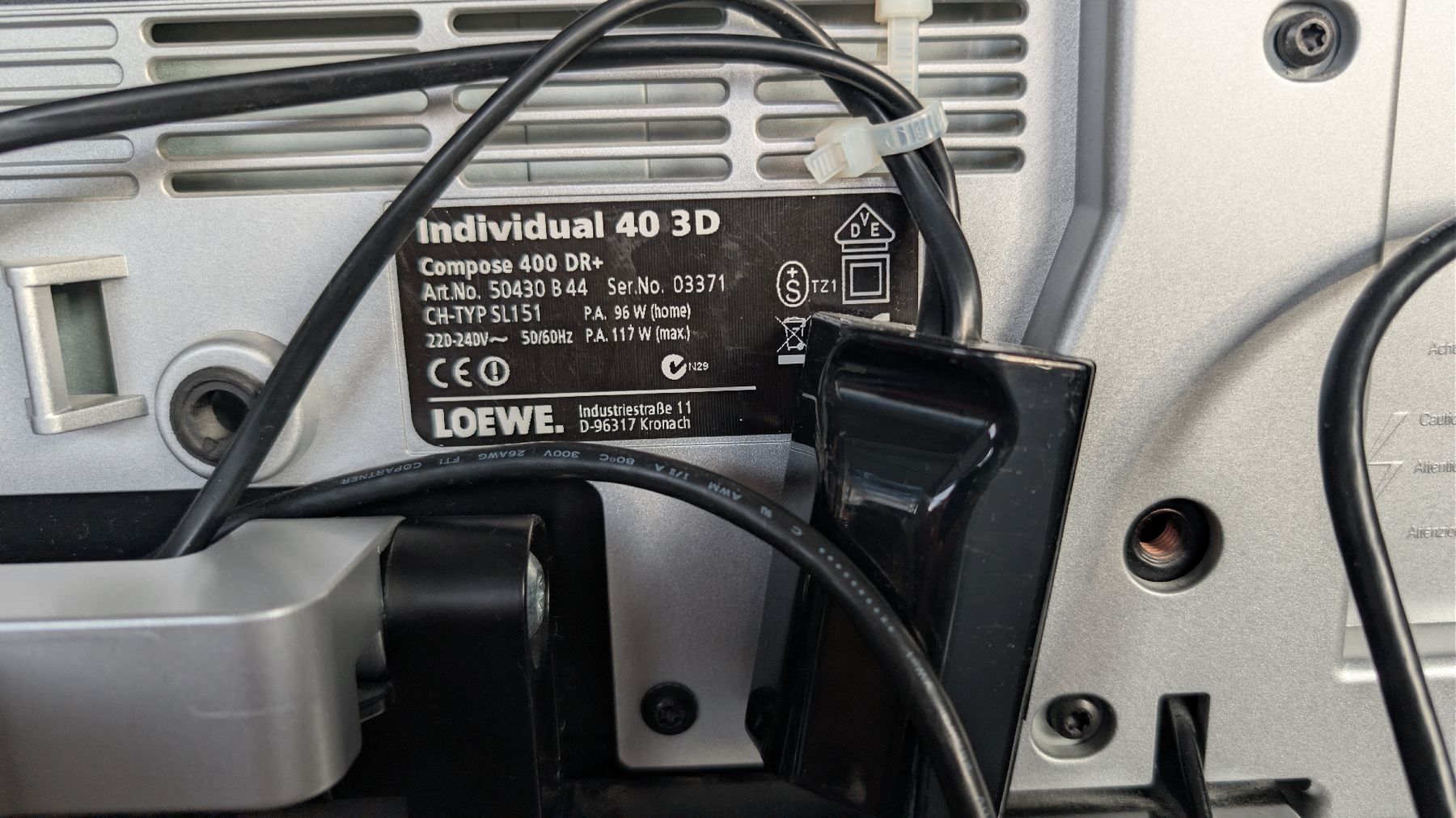 Loewe Appareils TV: Loewe Individual 40 3D (Compose 400 DR+) – D'occasion à Obfelden par nexus1981 1