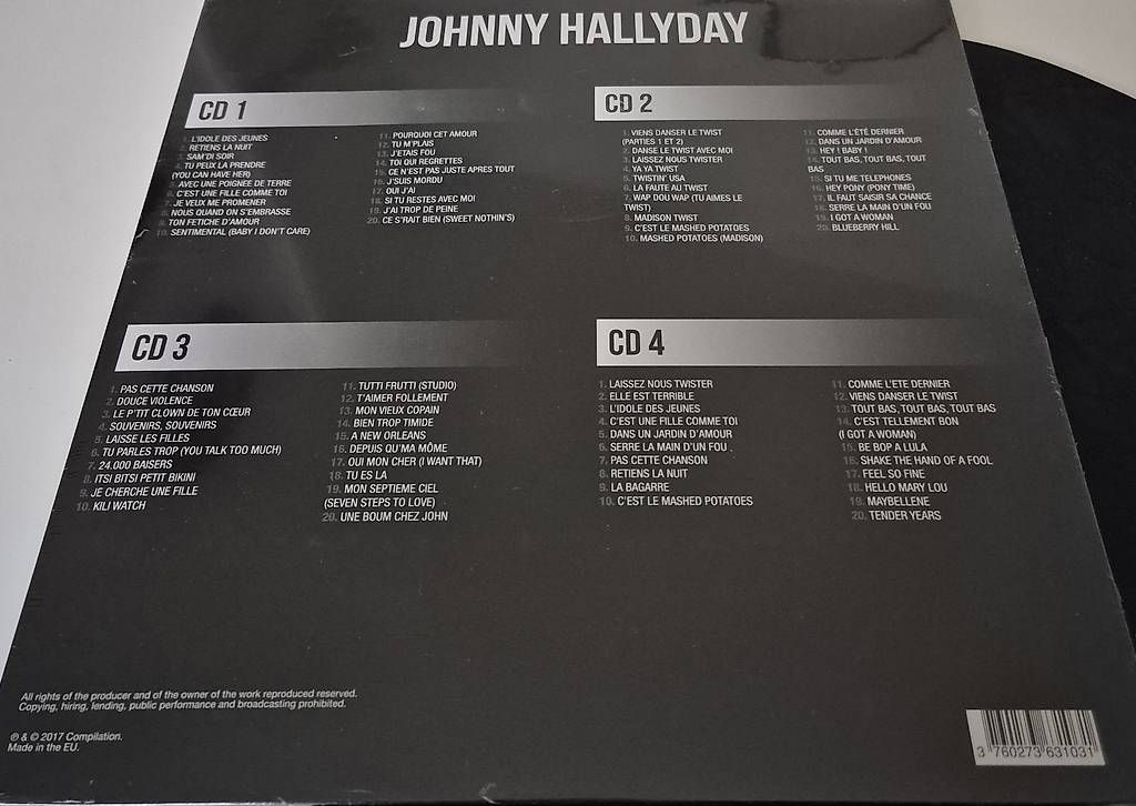 CDs: Johnny Hallyday-Coffret 4 CD's format 33T – D'occasion à Sorens par Laburge 1