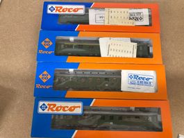 4er Set Roco H0 44439, 44444, 44452, Personenwagen DB