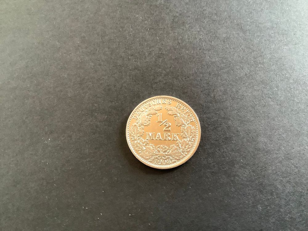 ½ Mark 1908 A – Silber – J.16 - Kaiserreich (Gebraucht) in Meiringen ...