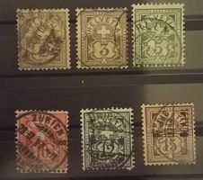617) 80-85 Ziffermarken Satz Vollstempel Kt. 220