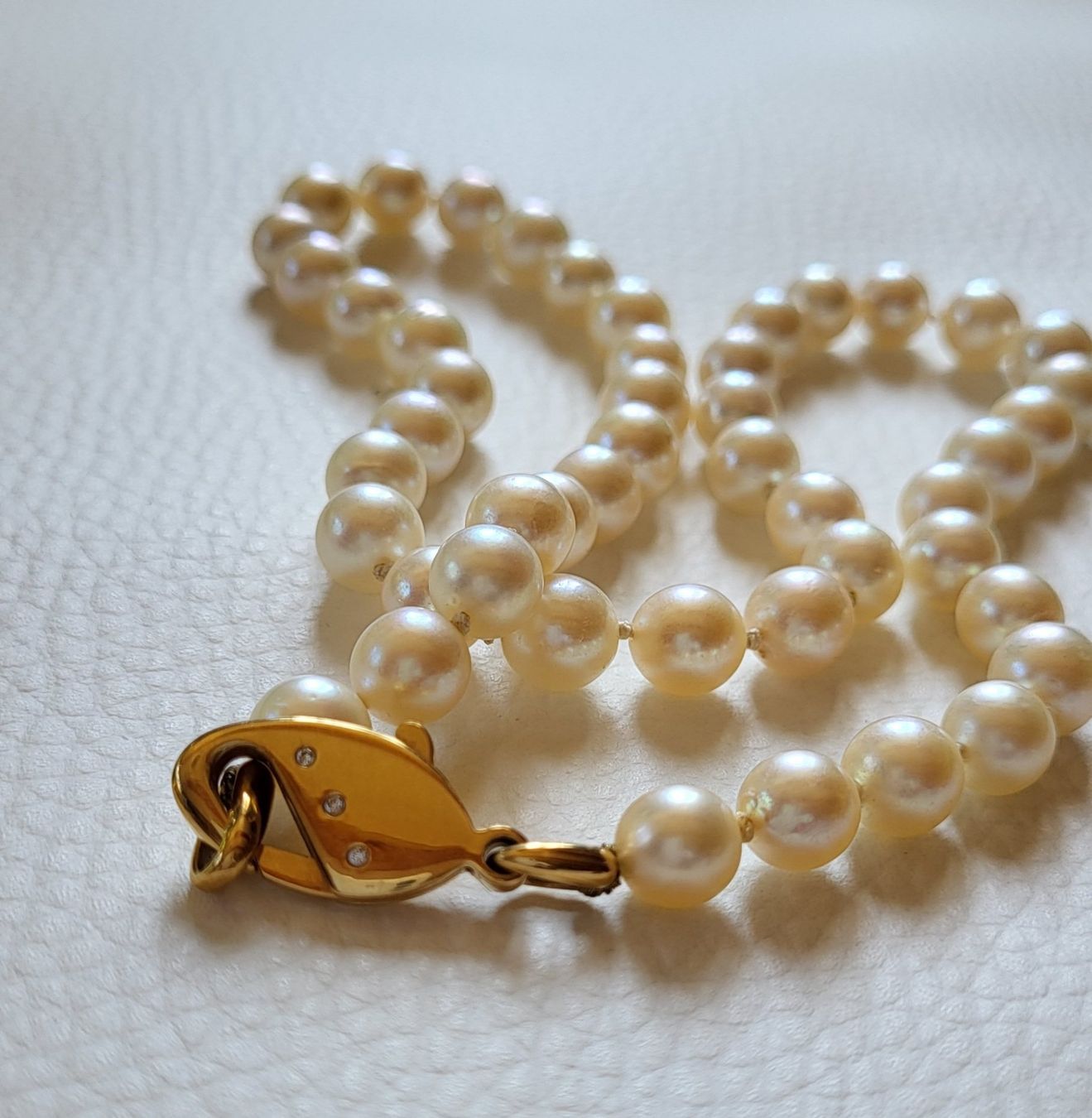 Catenine: Gold 750 Perlen Collier Mit Diamanten – Usato da Wald ZH venduto da Dasilver 9