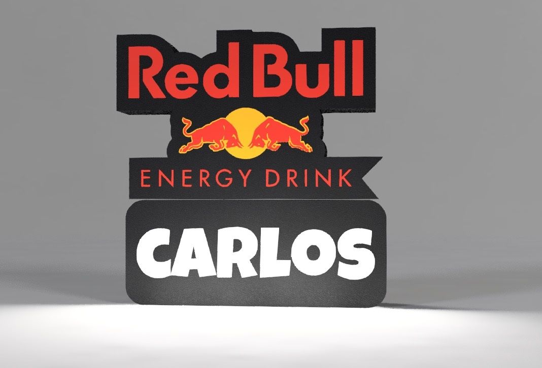 Lampen: Lightbox lumière led RED-BULL - personnalisable – Neu (gemäss Beschreibung) aus Vicques von PAMB3D 2