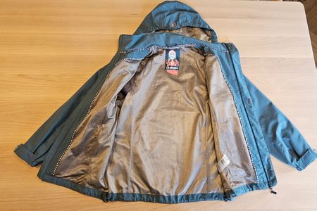 Sherpa Outdoor-Kinder-Regenjacke (dunkeltürkis, Grösse 152)