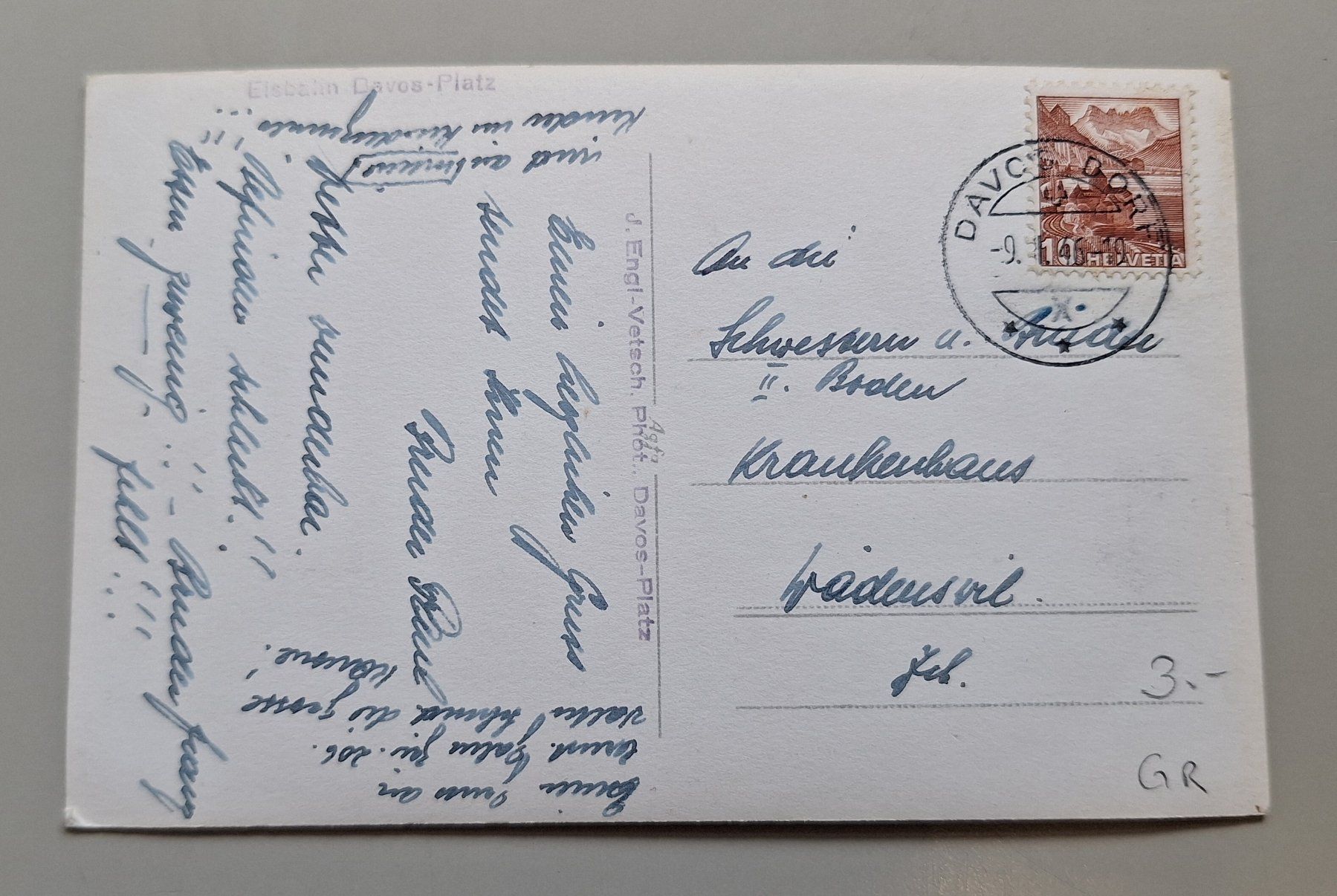 Cartoline postali: AK Davos Platz Eisbahn Winter  GR – Usato da Gurtnellen venduto da Stonevalley007 2