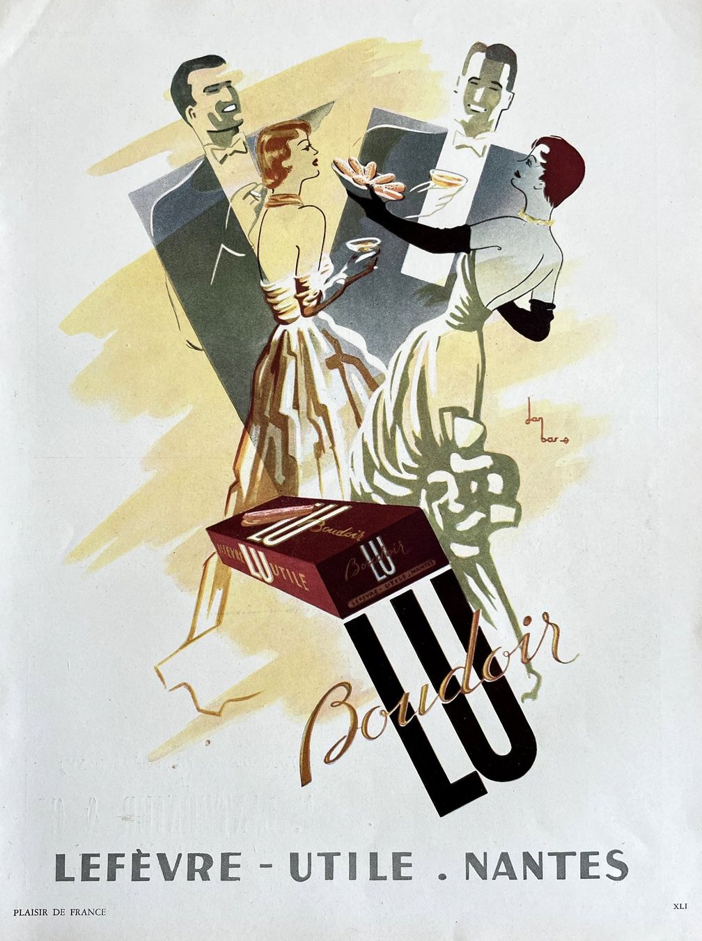 Foto & Immagini: Biscuits LU - Alte Werbung / Ancienne publicité 1951 – Usato da Savagnier venduto da Ne2065