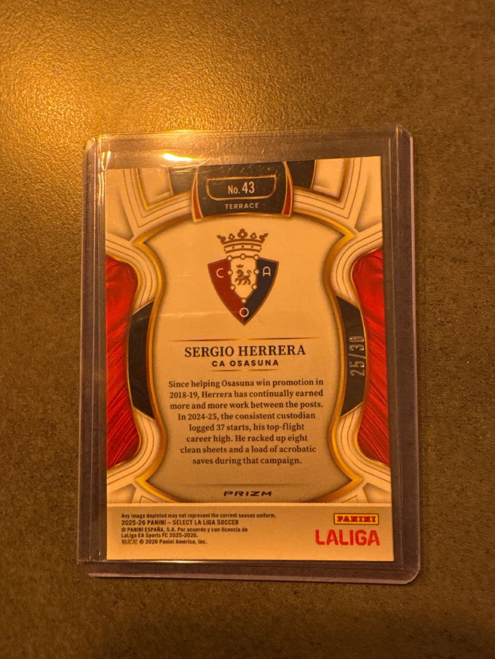 Panini Sammelbilder & Trading cards: Panini Select Sergio Herrera /30 – Neu (gemäss Beschreibung) aus Winterthur von Fischinho 1