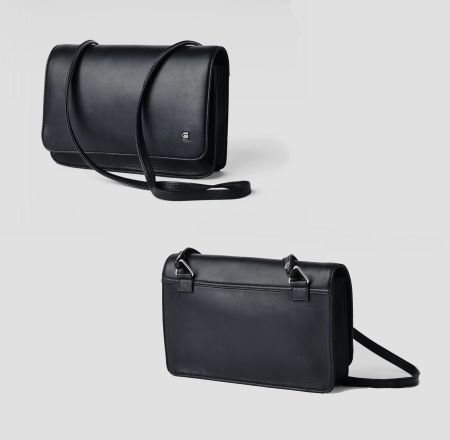 G-Star RAW Damen Leder Tasche Schultertasche /schwarz