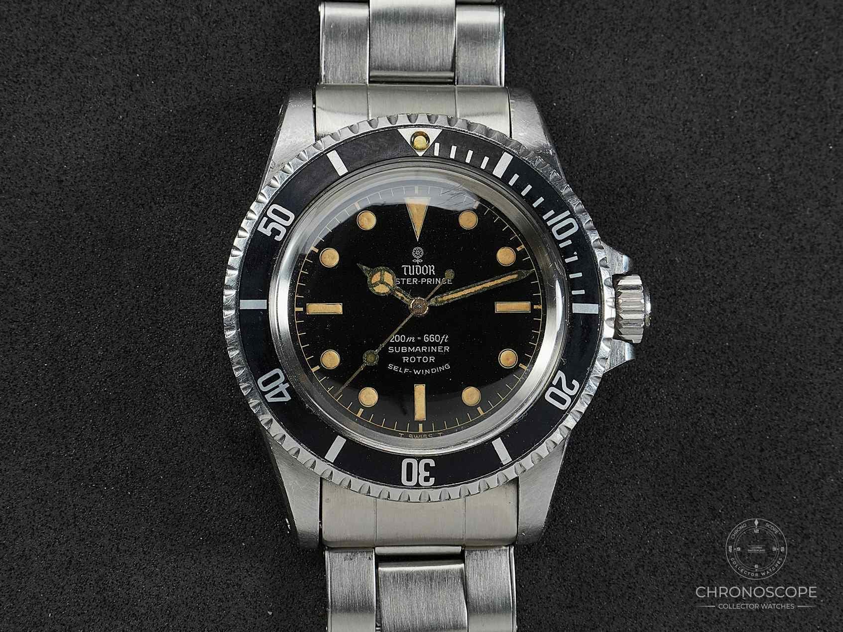 Tudor Orologi: Tudor Submariner Reference 7928 small rose silver chapter – Usato da Luzern venduto da ChronoScope6004