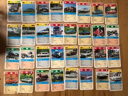 Auto Motorrad Quartett 44 Karten FX Schmid Supertrumpf Alt