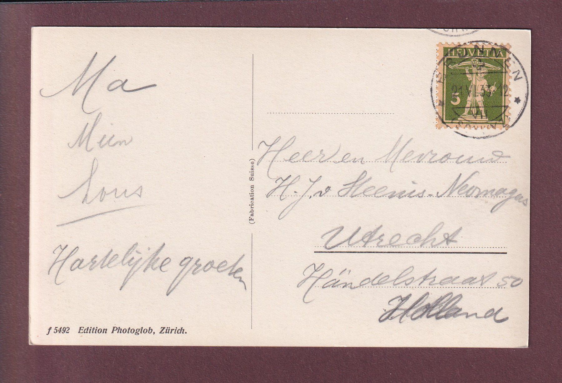 Cartoline postali: GOTTHARD-BAHN - Nörd. Seite - 1933 – Usato da Pully venduto da nicecards 1
