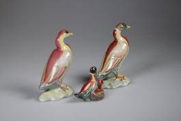 Entenfiguren Porzellan Set