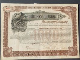 Baltimore and Ohio Railroad Company, 1912, 1000$ Bond