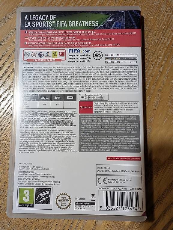 Giochi: FIFA 20 Legacy Edition Nintendo Switch – Usato da Zug venduto da randensalatistgesund 1
