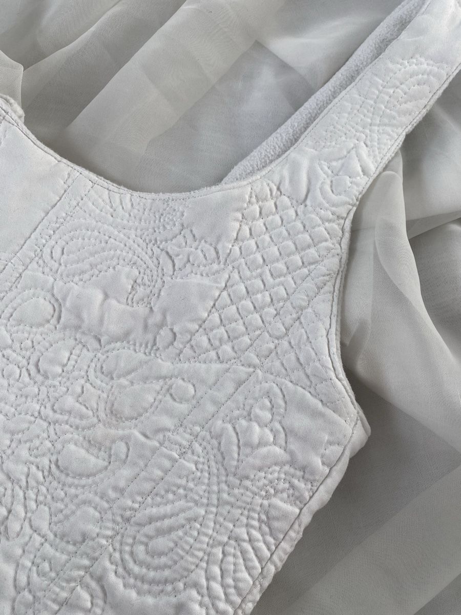 Top: Weisses Korsett mit Muster Gr. S – Nuovo e nell'imballaggio originale da lommis venduto da inf_thv8 3