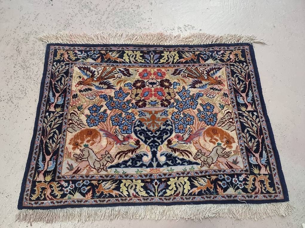 Teppiche: 55×66 Perser Keshan Handgeknüpft – Gebraucht aus Olten von OrientDeko