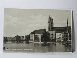 Zürich Wasserkirche m. Grossmünster 1941